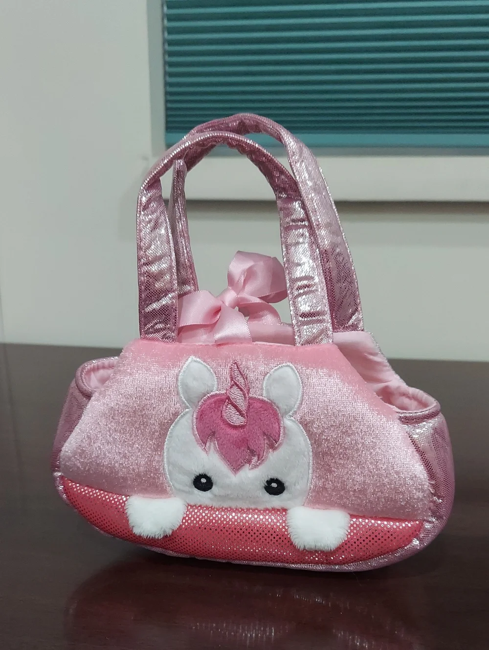 ❤️ Fancy Pals Aurora Pink Peek-A-Boo Unicorn Plush Pink Purse